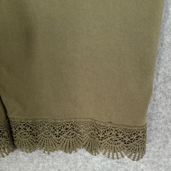 Allison Daley Capri Pull On Woman Pants w/ Pockets 14 Green - Picture 3 of 9